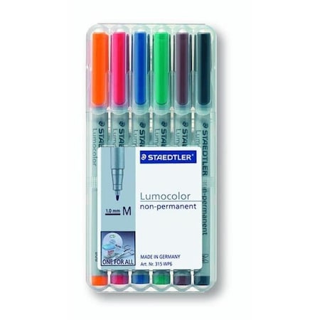 Staedtler Staedtler ST 313 WP6 Overhead pen Lumocolor; S permanent 6 pieces ST 315 WP6